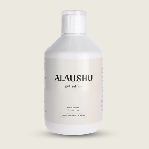 Natūralūs probiotikai su vitaminu C ir L-glutaminu – Alaushu "gut feelings"